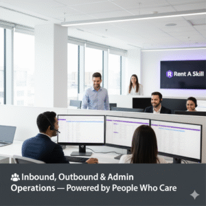 Remote dispatch operations team managing security guard scheduling and customer support